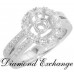 1.00 CT Round Cut Diamond Semi Mount Engagement Ring 